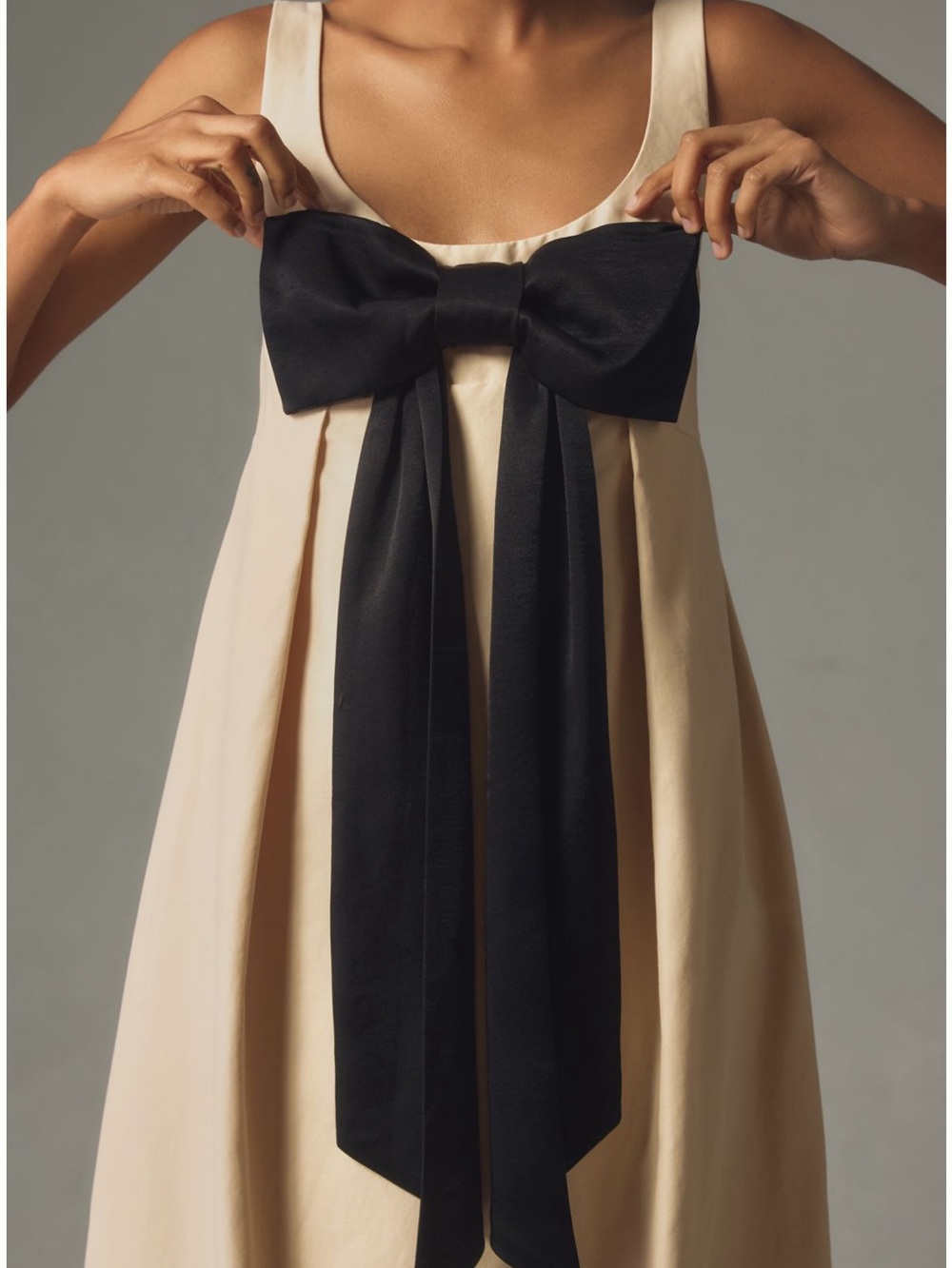 Maeve Barrel Bow Mido Dress, NWT L - Picture 3 of 6